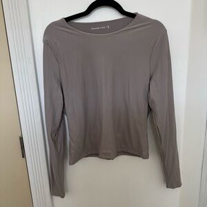 Abercrombie & Fitch Taupe Long Sleeve Top SIZE XL